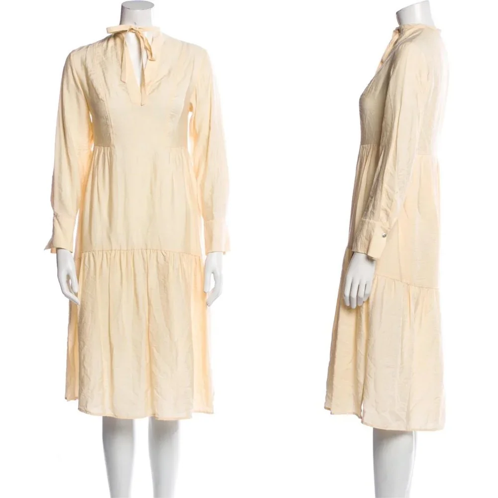 VINCE Mock Neck Midi Length Dress - Picture 2 of 14